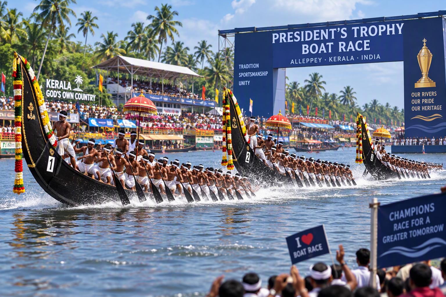 President's Trophy Boat Race in Kollam